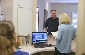 The front desk at Smile Arkansas.